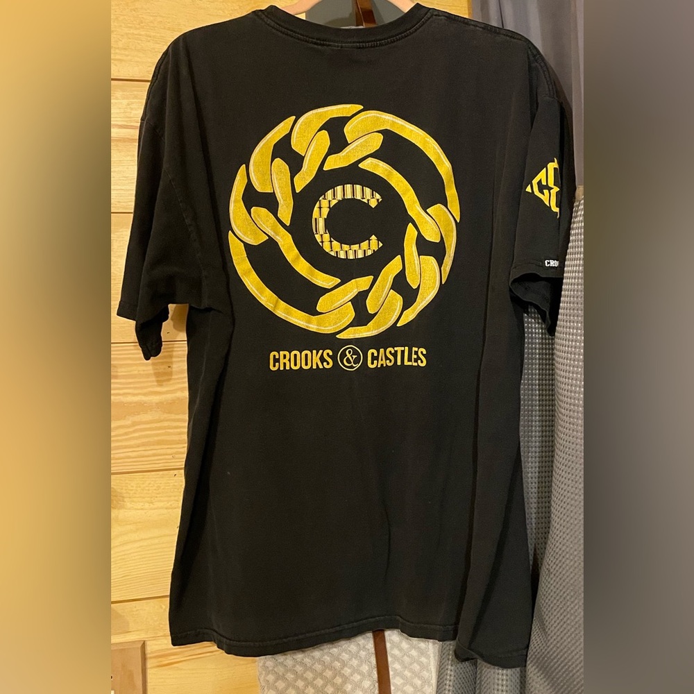 Rare Vintage Crooks and Castles Shirt, Gold Chain, Men’s Size XL